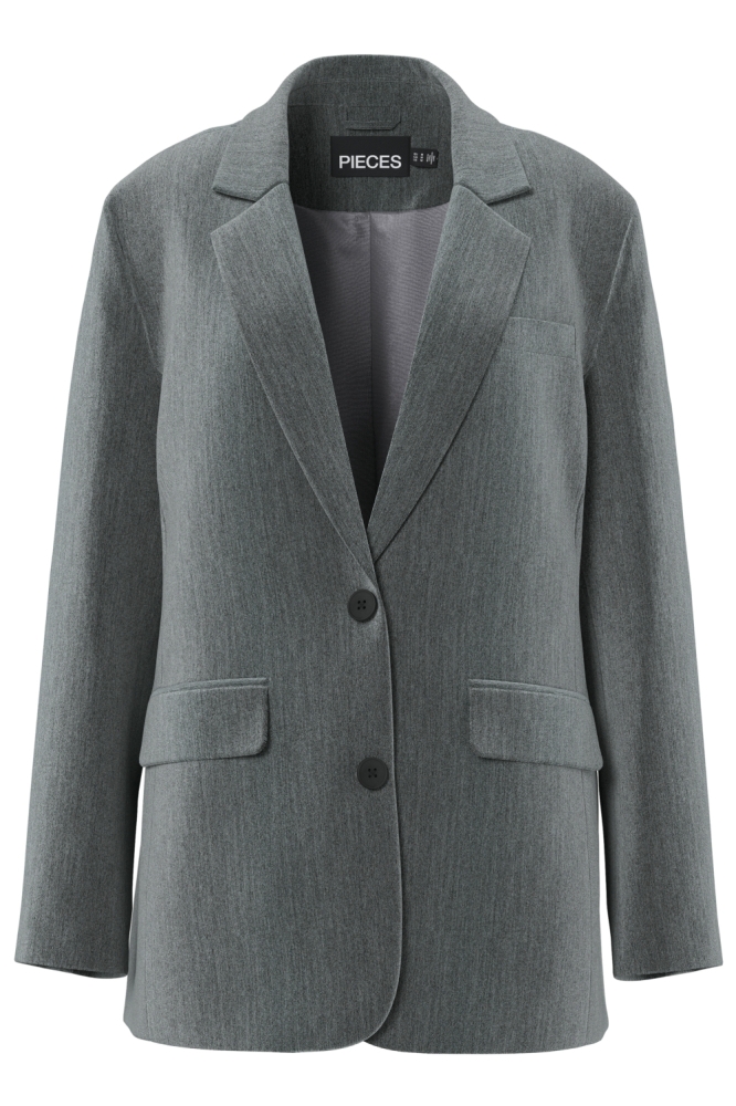 PCKAMIL LS LOOSE BLAZER NOOS BC 17157464 Dark Grey Melange